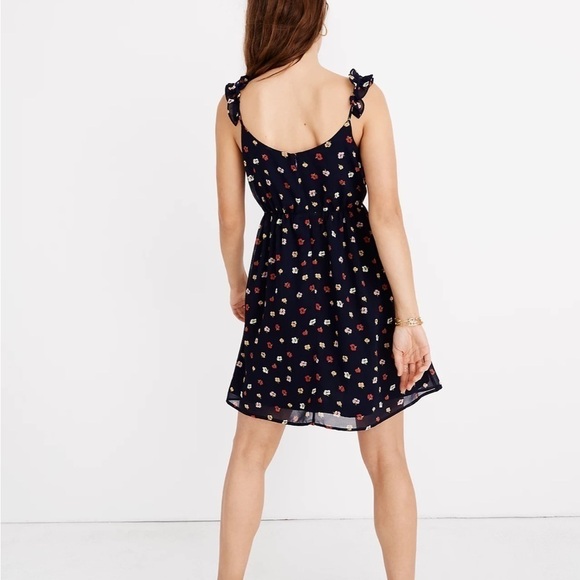 Madewell Ruffle-Strap‎ Wrap Dress in Confetti Floral Size 4 - Picture 3 of 9